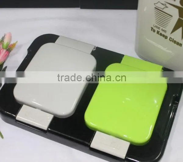 Colourful 2 Compartment 10 Liter Plastic Dustbin. Suitable to be Used as Office Dustbin, Toilet Dustbin, Sanitary Dustbin photo-6