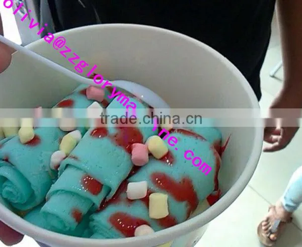 Thailand Style Roll Fry Ice Cream Machine With Flat Pan/fried Ice Cream Machine photo-6