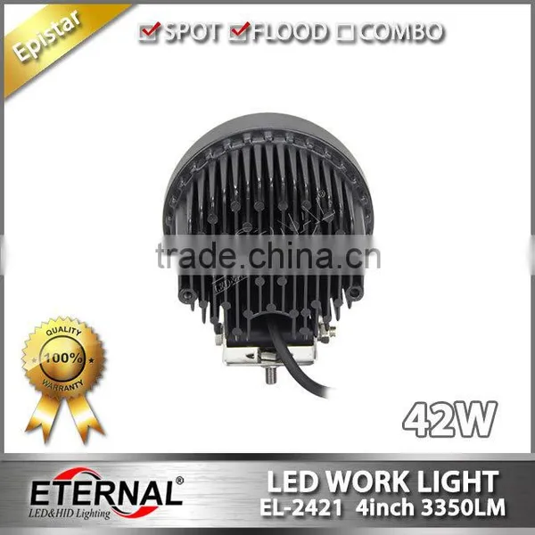 42W 4in Round Truck Tractor Excavator Crane Truck Motorcycle ATV UTV High Power Spotlight Led Working Lamp photo-4