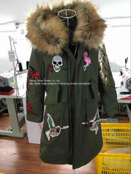 Fake Fur Jacket, Women's Clothing, Green, Polyester