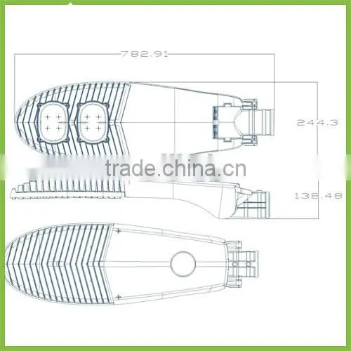 IP65 Die Casting Aluminum COB LED Type 100w 150w Led Street Light Parts Housing photo-5