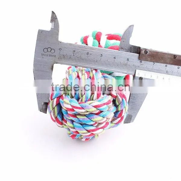 Pet Cotton Rope Toys Cotton Rope Woven Ball Small Size 6 cm photo-3