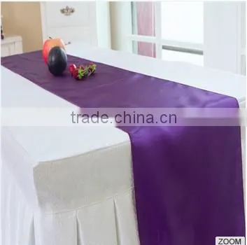 Colorful Satin Table Runner Factoty for Wedding Decoration photo-2