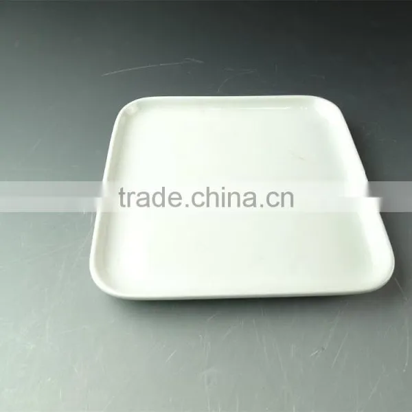 Wholesale White Ceramic Square Dinner Plate for Daily Use photo-2