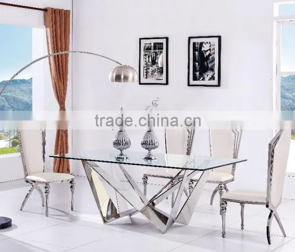2017 Most Popular Big Size Long Rectangular Dining Table and Chairs photo-2