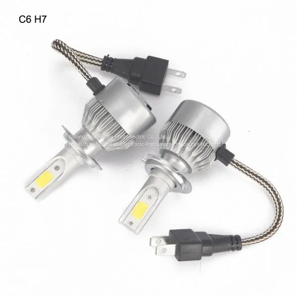 Hot Sale Brightest Car Accessories C6 H7 Cob 30W/Bulb(60W/Set) 6400lm/set(3200lm/b LED COB H7 LED Headlight Bulbs Hi/Lo photo-4
