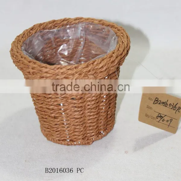 Round Paper Rope Basket,Handmade-cheerful Basket photo-2