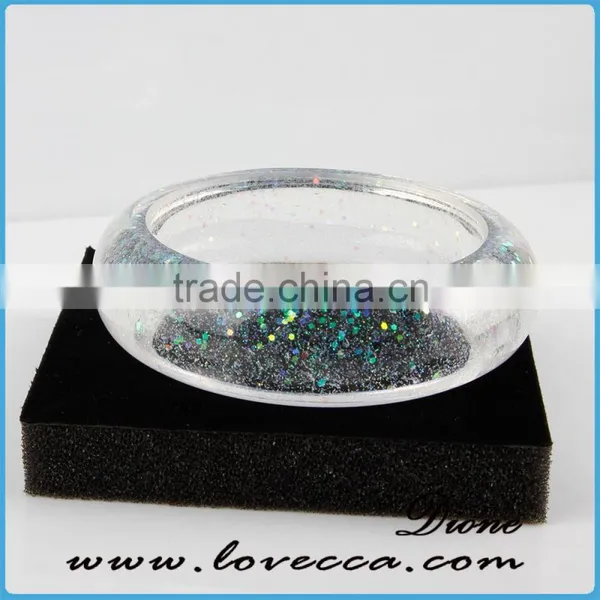 Wholesale High Quality Bangle Eco Friendly Real Dried Pressed Flower Resin Bracelet for Women photo-6