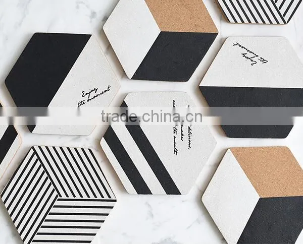 Set of 4 Personalized Printing Fletcher Style Thick Cork Coasters photo-4