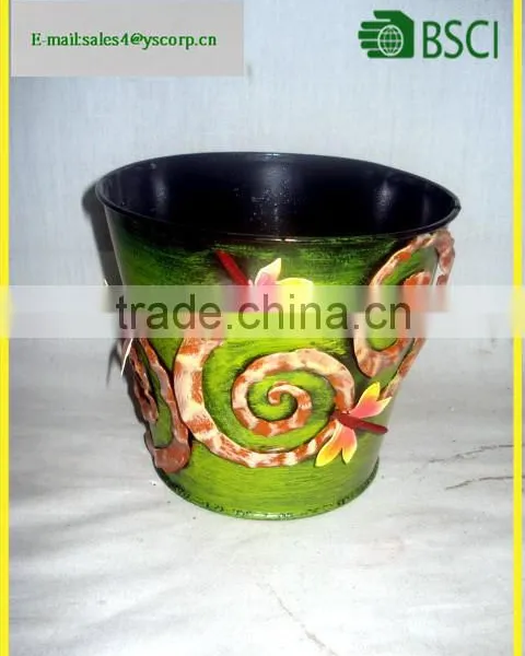 Metal Flower Pot Garden Home With 3D Metal Application Iron Flower Pot Stand photo-3