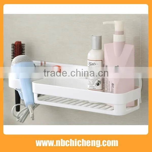 Plastic Bath Shelf Wall Mounted Storage Shelf Bath Accessories Rack photo-2
