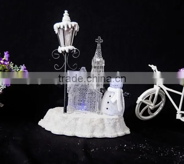 Acrylic Color Changing Snowman & Church Led Lamp Decorations Supplier photo-4