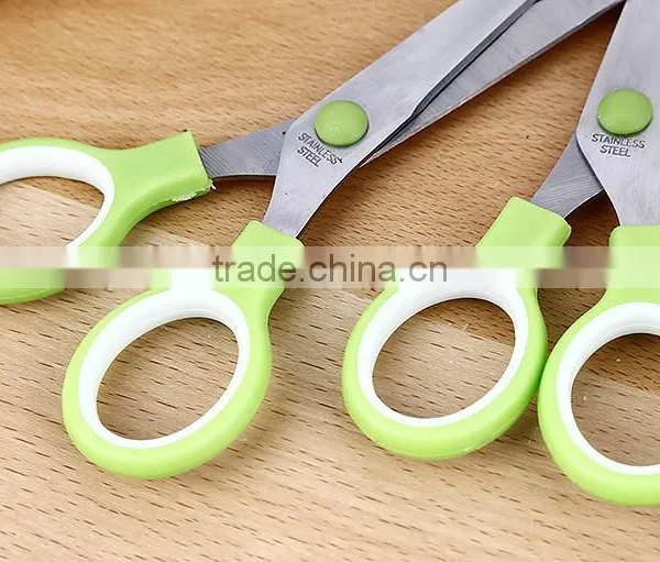 Newest Fashional Colorful Ball Pat Shape Stainless Steel Blade Rubber and Plastic Scissors photo-5
