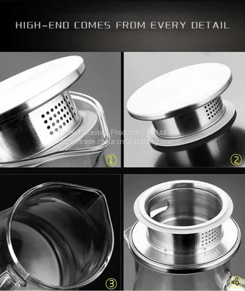 Big Volume Glass Bottle Glass Jug Glass Decanter With Memtal Cap for Kitchen Resturant and Hotel photo-3