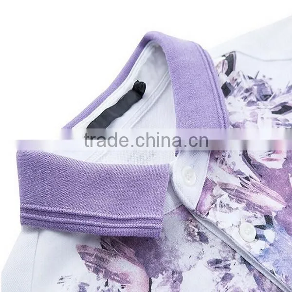 Purple Printing for Summer Polo Shirts in China,new Design Polo t Shirt,mass Bulk Polo Shirts photo-3