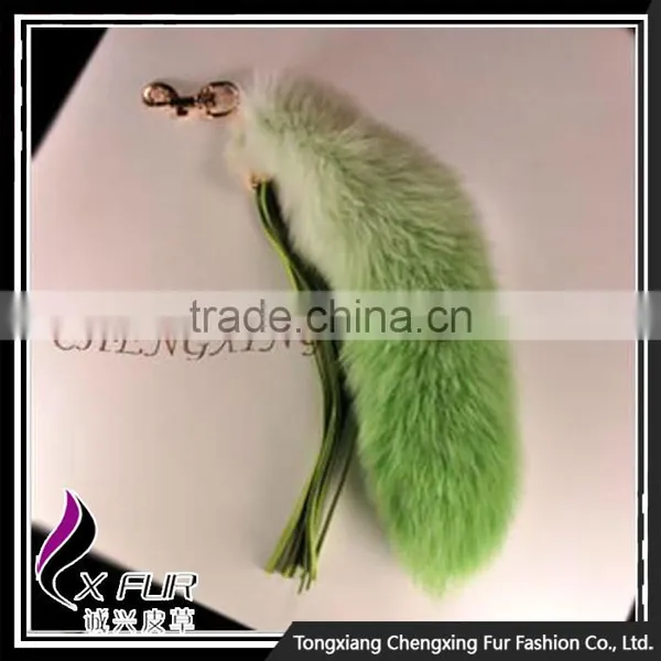 CX-R-50 Pendant For Bags Many Colors Genuine Fox Fur Keychain photo-4