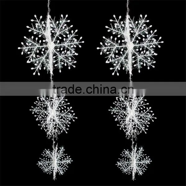 2017 Christmas Hanging Decoration Ornaments Snowflake Chrismas Plastic Snowflakes photo-3