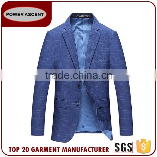 Oem Design Blue Custom Blazer Men Casual Latest Suits Jacket In Fashion photo-3