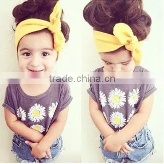 Cute Baby Girls Kids Lotus Headband Baby Fashion Girl Rabbit Bunny Ear Stripe Headband Photo Hair Cute Head Bow Gift photo-4