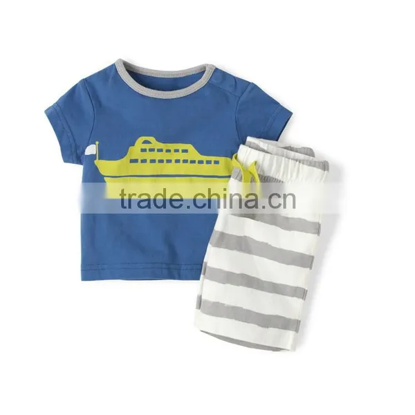 Wholesale 100% Cotton Summer Children Clothing Set for 2-7 Y Boy photo-3