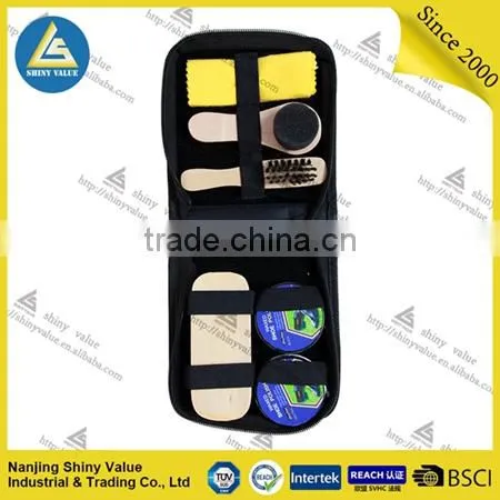 Complete Polyester Bag Shoe Polish Kit With Sponge Brush and Cleaning Cloth photo-3