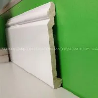 Hotel Project 14cm wide PS Foam Hot Selling Home Waterproof White Plastic Skirting Board