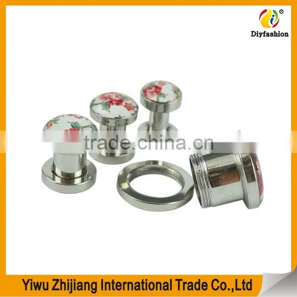 Stainless Steel Screw Ear Plugs Flesh Tunnels Stretcher Expander photo-2