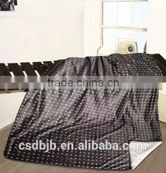 Hot Sell Four Colours Throw Microfiber Fleece Sherpa Blanket photo-2