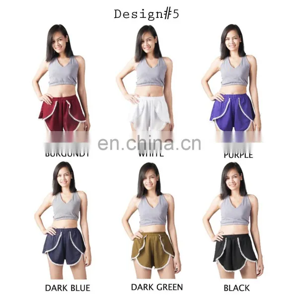 Lofbaz Women's Printed Lace Summer Beach Pom Pom Sexy Festival Hot Shorts photo-6