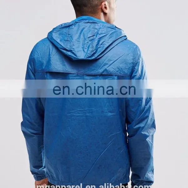 2016 Fashion Plain Lightweight Windbreaker Jacket for Men photo-3
