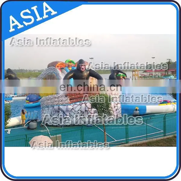 Giant Inflatable Water Park Slides With Swimming Pool, Adults Size Inflatable Water Slides, Commercial Water Park For Sales photo-2