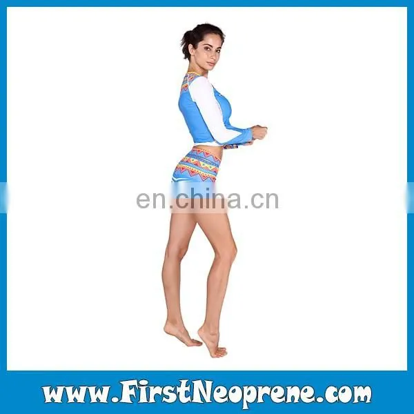 Light Blue Color Anti UV Skinswear Rash Guard For Women photo-6