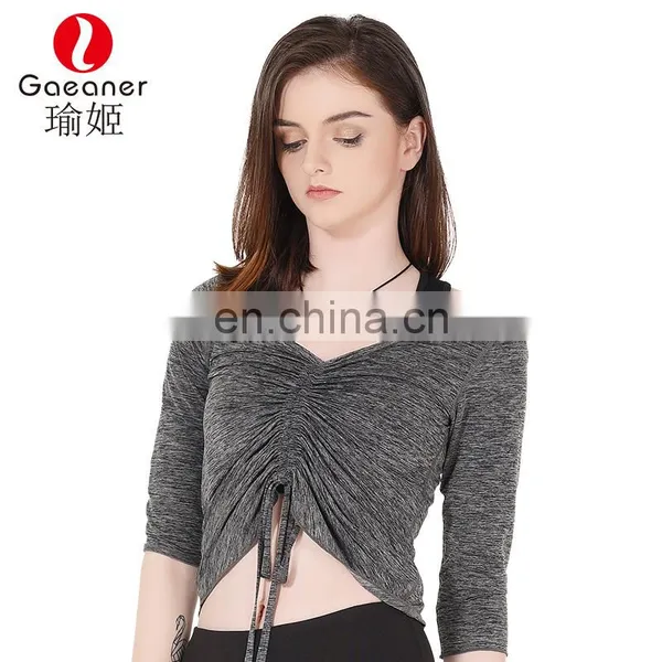 High Quality Cotton Spandex Women Fitness Running Wear Custom Sports Jogger t Shirt Wholesale Running Wear Yoga Wear