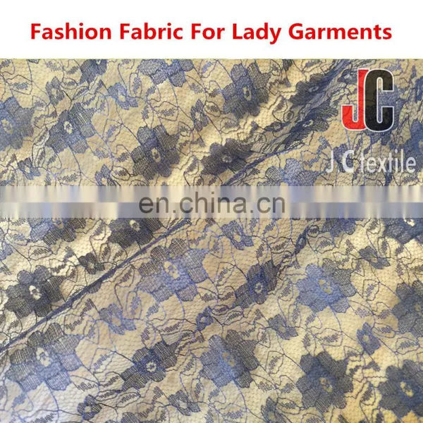 Shaoxing AL8068 JC Polyester High Quality Custome Polyester Lace Fabric for Lady Dress photo-3