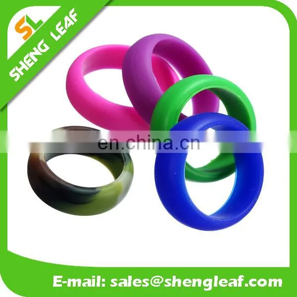 Simple One Color Silicone Finger Rings Logo Color Filling Silk Priting Laser Carving Logo photo-4