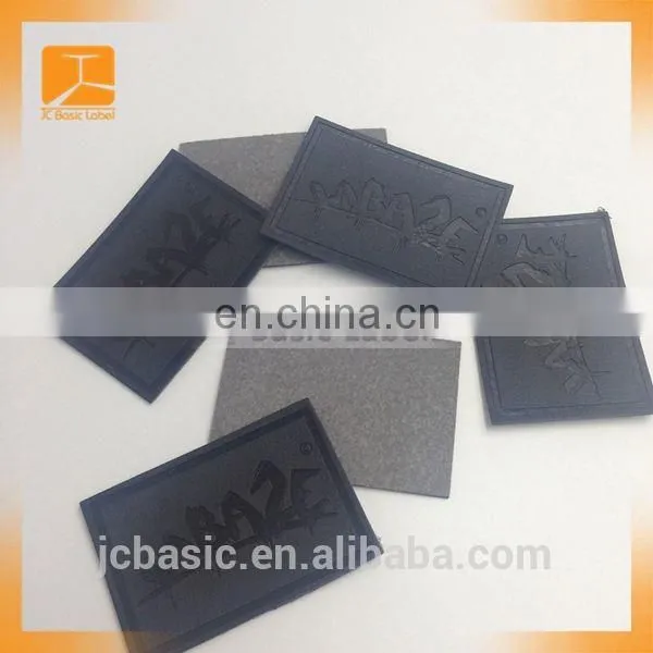 Fashion Design Custom pu Materials Jeans Leather Sewing Labels for Clothing photo-4