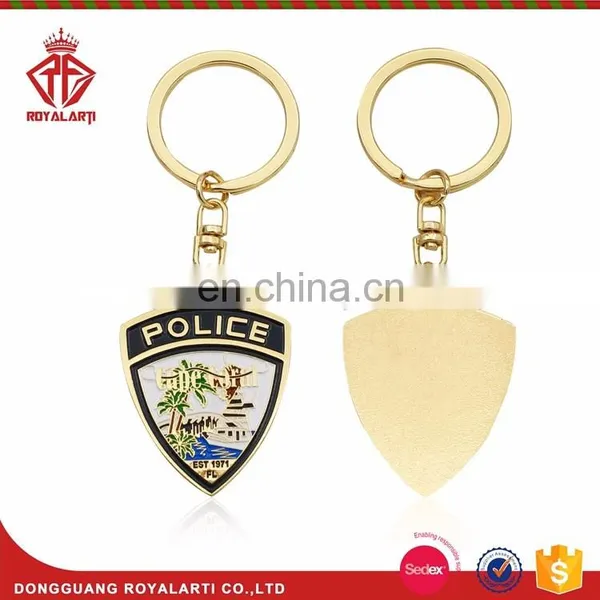 3D Gold Zinc Alloy Safety Keychain for Service Unit photo-6