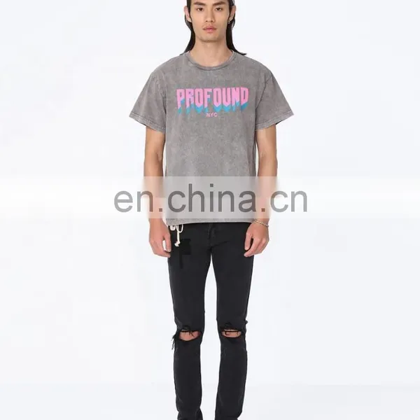 DiZNEW China Manufacturing Custom Printing Washed Old Men's T-shirt photo-3
