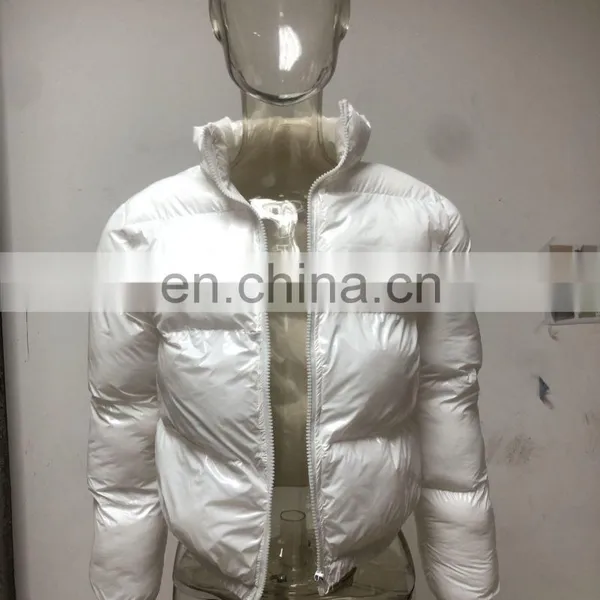 Hot 2020 Women Winter Bright Metal Short PU Jackets And Coats For Women photo-6