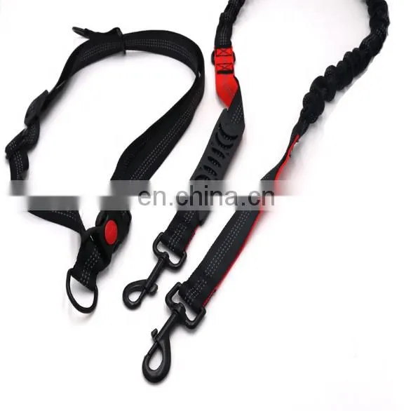 Bungee Dog Leash for Walking Running Training Heavy Duty Dog Leash With Highly Reflective Threads and Buffer photo-3