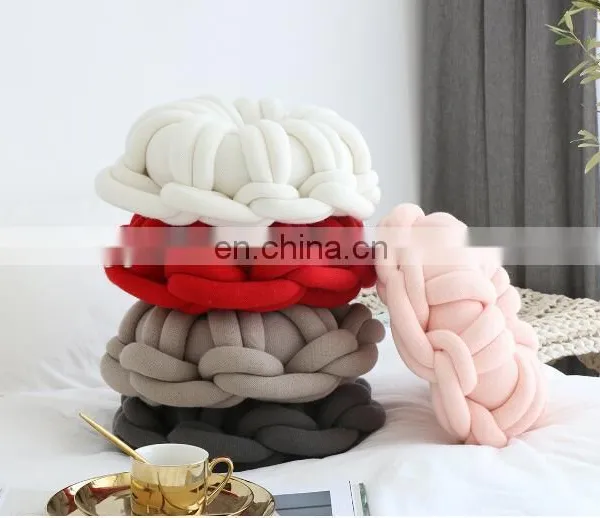 New Fashion Large Donut Cushion Cotton Tube Yarn Braid Yarn Pillow photo-4
