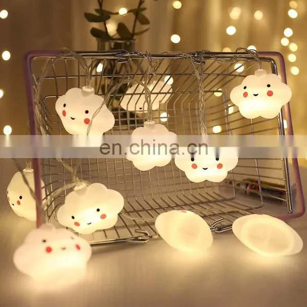 Lovely Smiling Cloud Style 10 Lights Kids Battery String Lights photo-2