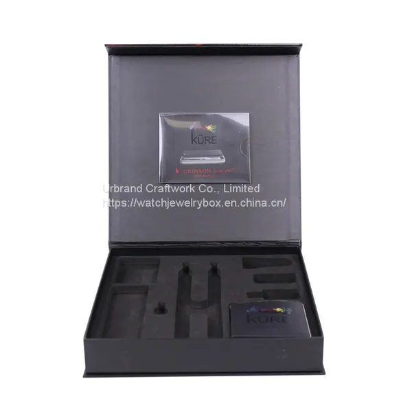 Custom Flip Design Paper Perfume Packaging Box Magnet Closer Gift Box With EVA Insert and PVC Pouch photo-3