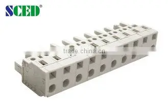 Termin Block Plug 7.5mm Screwless Female Pluggable Terminal Block For Electric Power 300V 15A