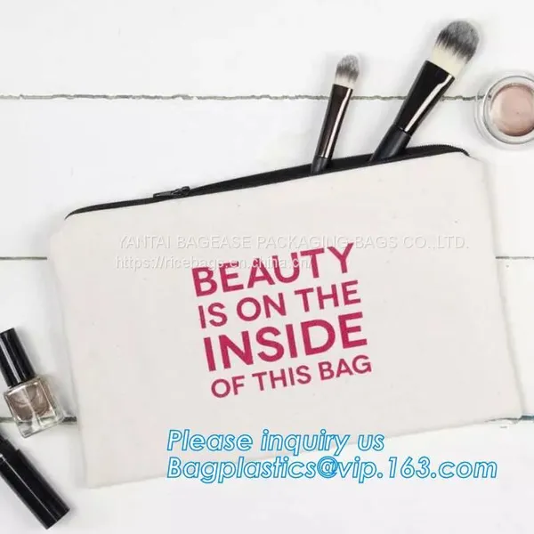 Professional Cosmetic Bag Canvas Zipper Pouch Wholesale, Private Label Makeup Bag, Canvas Bag With Zipper Bagplastics photo-5