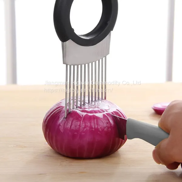 Onion Holder/chopper Stainless Steel Chopper Fruit & Vegetable Tools Home Kitchen Black & Silver All-season High Grade Support photo-5