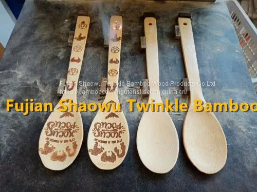 Halloween Kitchenware Original China Twinkle Bamboo Utensil Set Burned photo-2