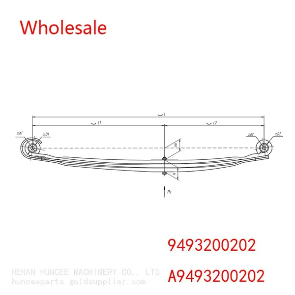 MERCEDES BENZ ACTROS Front Leaf Springs 9493200202 A9493200202 Wholesale photo-2