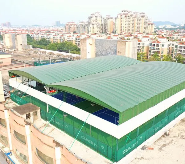 Outdoor Tennis Court Electric Shade Retractable Awning, Steel Column Suspended Canopy, Large Event Tent Manufacturer photo-2