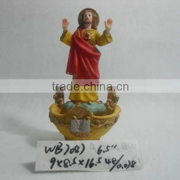 Polyresin Religious Holy Cup With Saint Figurine for Sale photo-2